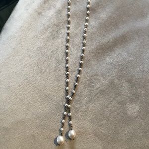 Choker length pearl bead necklace